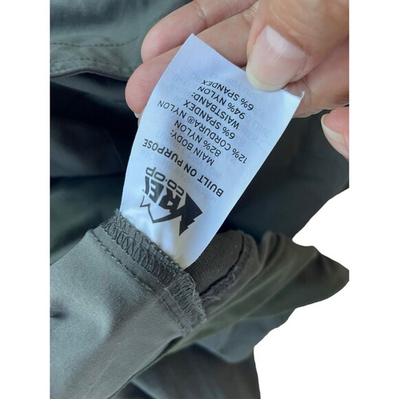 REI COOP Pants Women 8 Green Screen line Technical Nylon Stretch Hiking Climbing - Picture 11 of 16